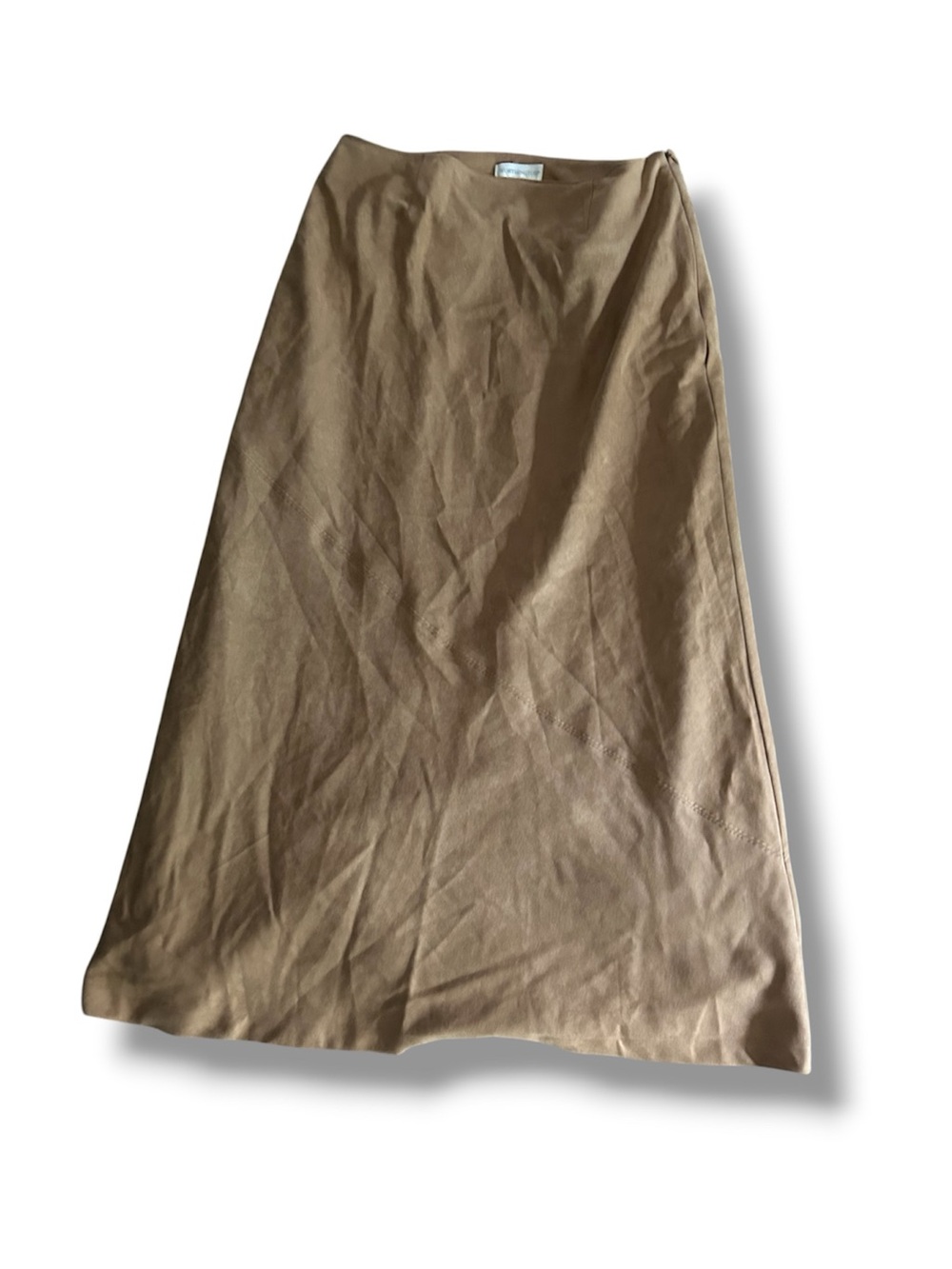 [Worthington] Suede Maxi Skirt Tan